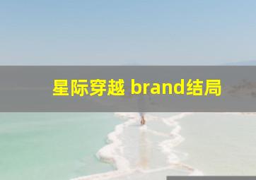 星际穿越 brand结局